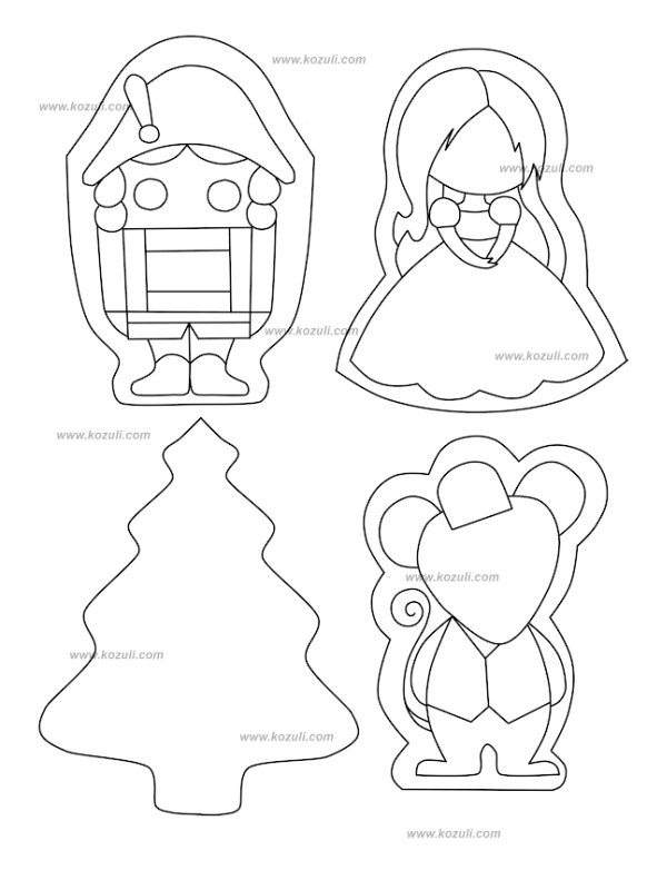 Щелкунчик трафарет