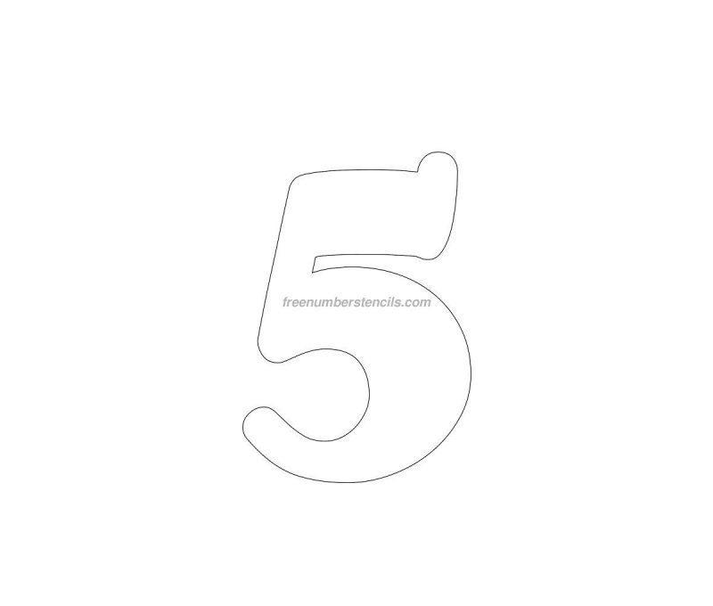Цифра 5 трафарет для пряников