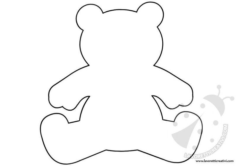 Мишка трафарет для вырезания