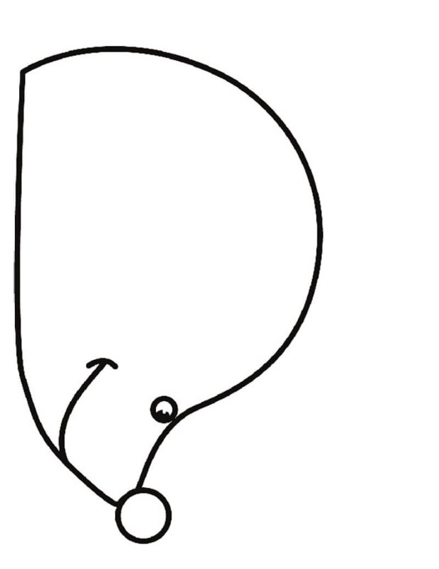 Трафарет ежика без иголок