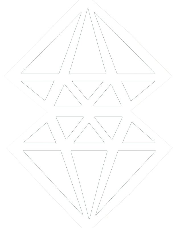 Развертка бриллианта из бумаги