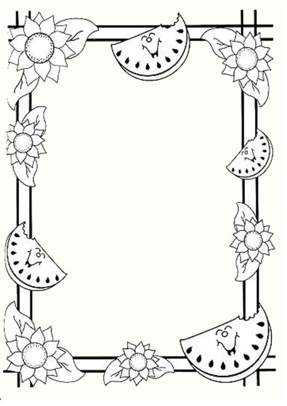 Рамка раскраска