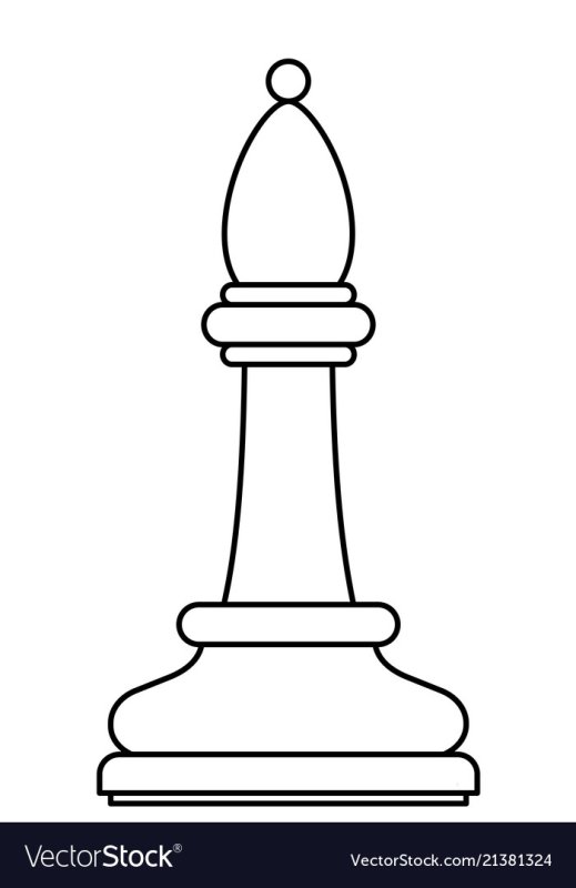Шахматная фигура ферзь контур