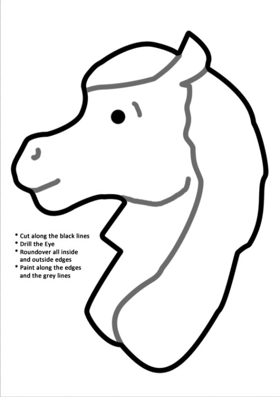 Голова лошадки для вырезания