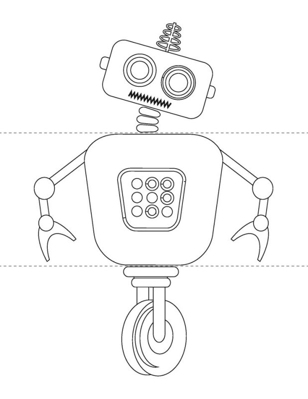 Рисунок робота для раскрашивания