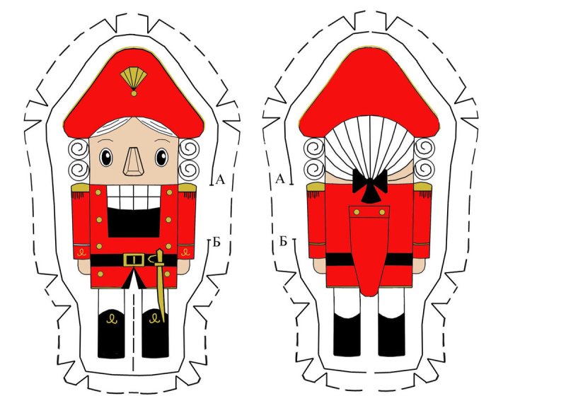 Бумажная игрушка Щелкунчик