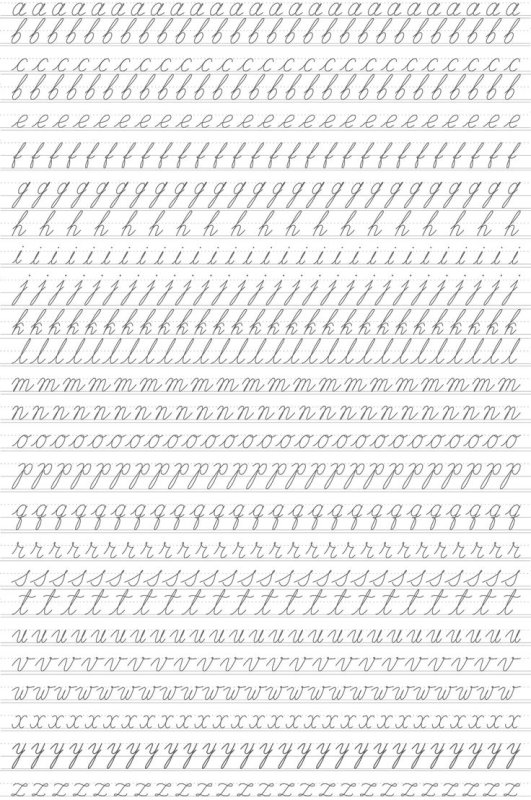 Каллиграфический почерк прописи для детей