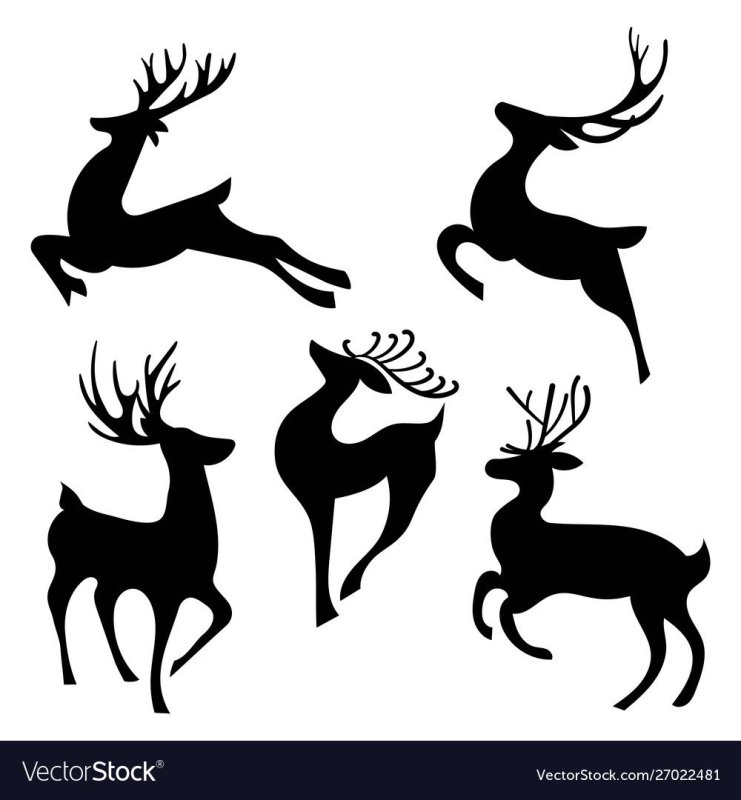 Стилизованный силуэт оленя