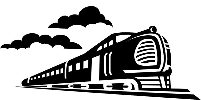 Поезд силуэт