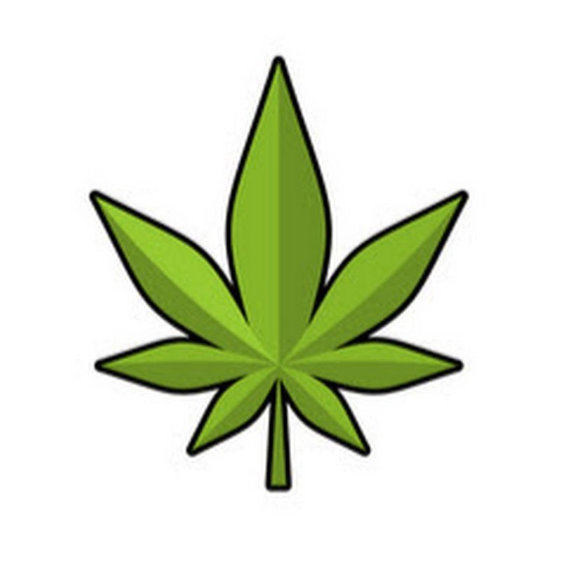 Лист конопли трафарет