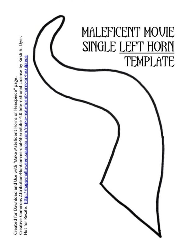Рога Малефисенты шаблон