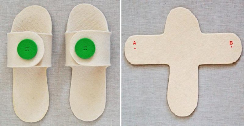 Заготовки для тапочек