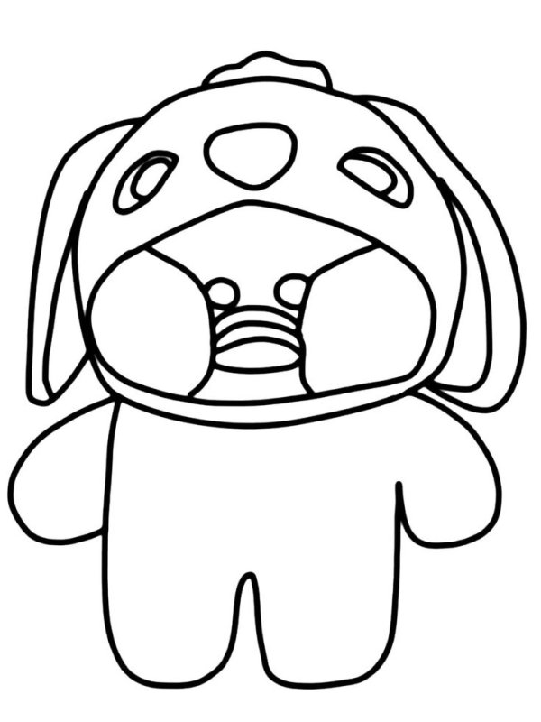 Уточка Лала фан фан раскраска