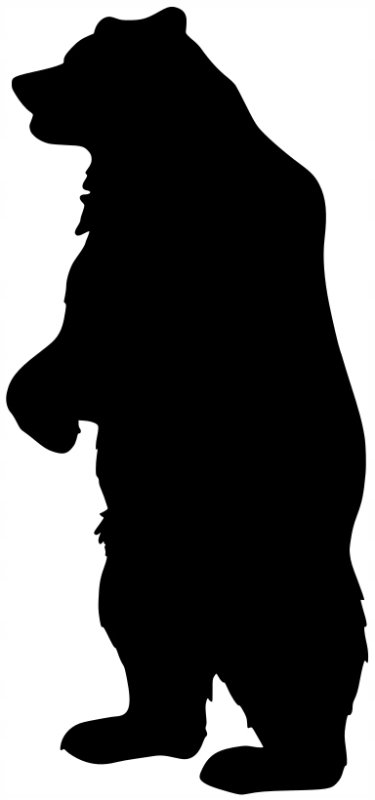 Силуэты животных медведь