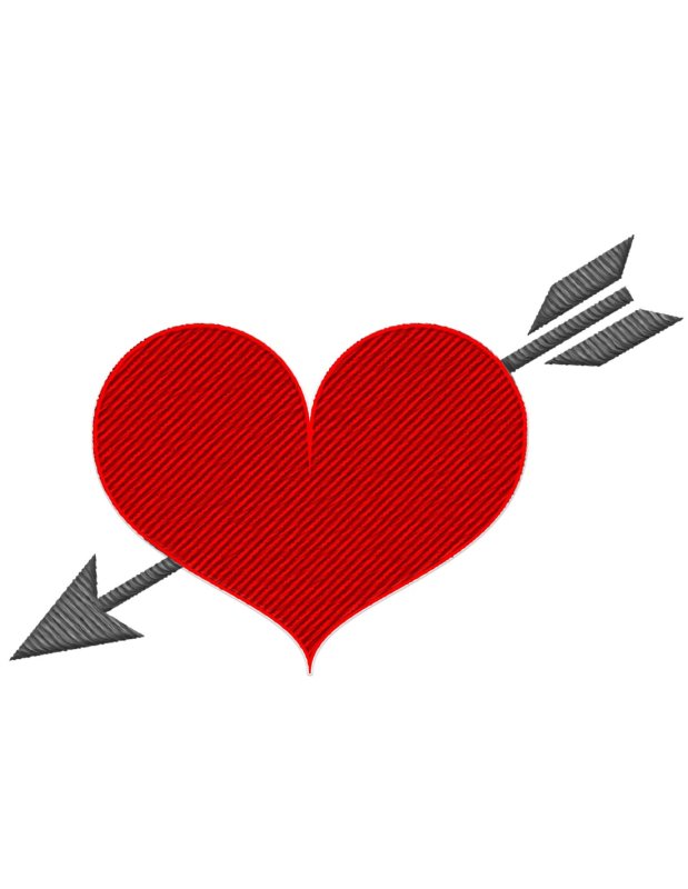 Стикер сердце со стрелой