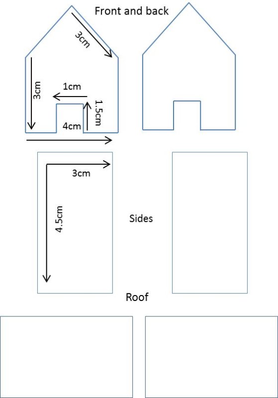 Лекало для пряничного домика