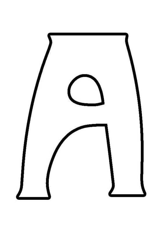 Буквы алфавита контур