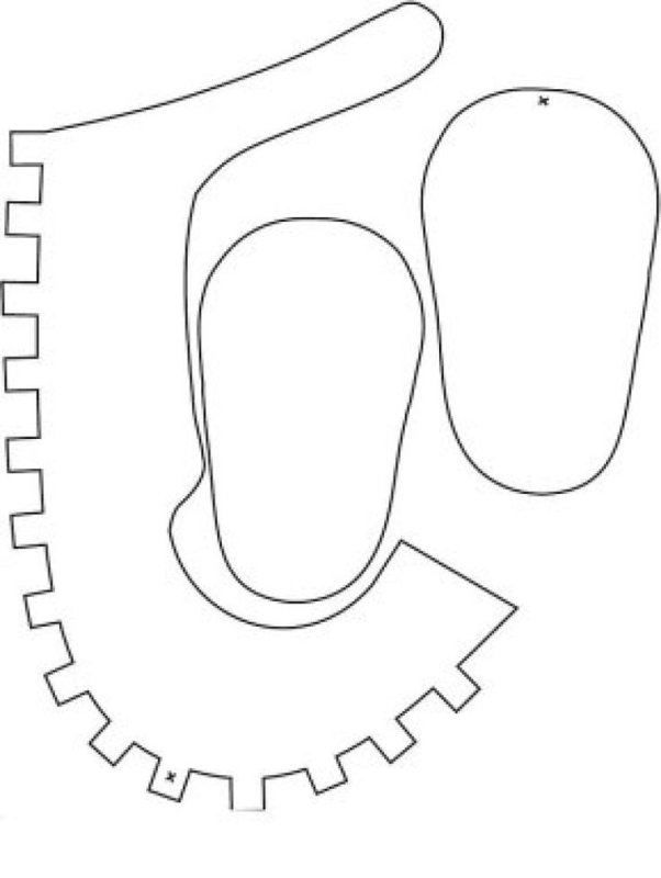 Туфли из фетра для куклы