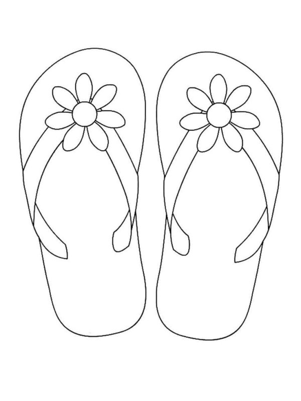 Тапки раскраска для де