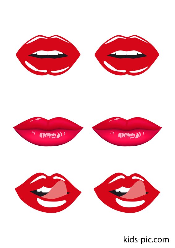 Трафареты для фотосессии губы