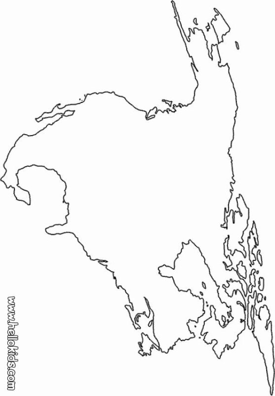 Контур материка Северная Америка