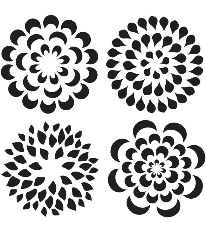 Трафареты цветов для декора