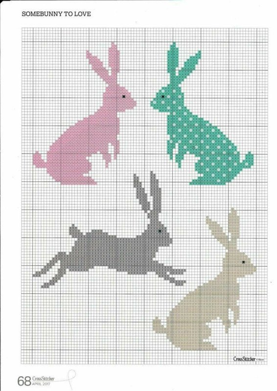 Кролик вышивка крестом схемы