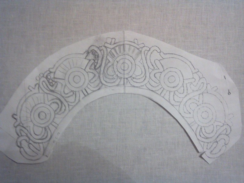 Кокошник трафарет