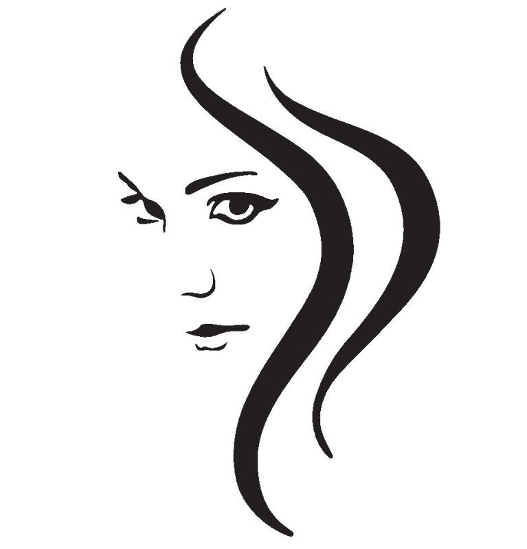 Стилизованное изображение женского лица