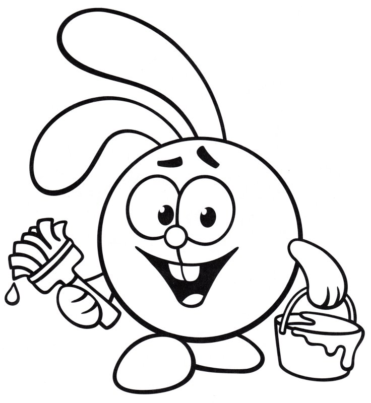 Раскраска Смешарики Крош