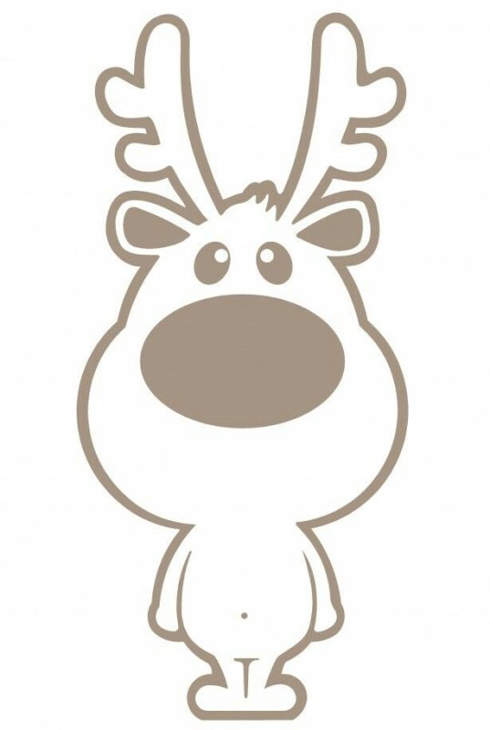 Смешной олень на окно