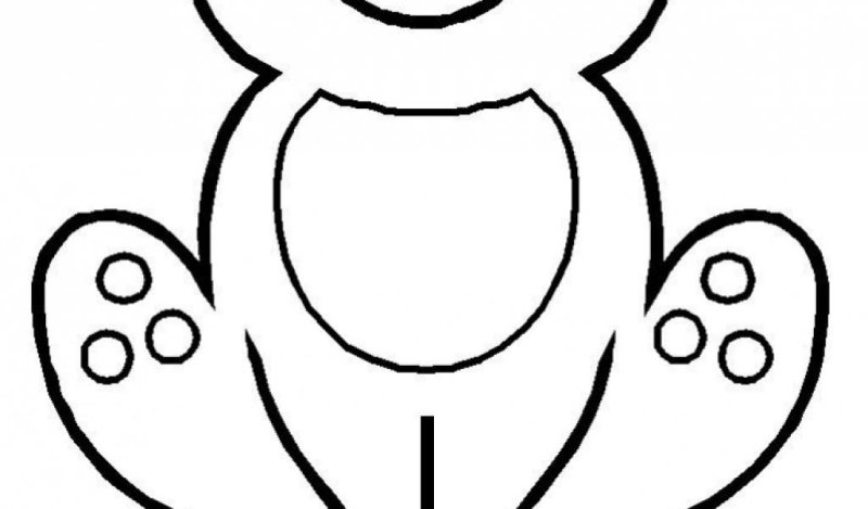 Трафарет лягушки для аппликации