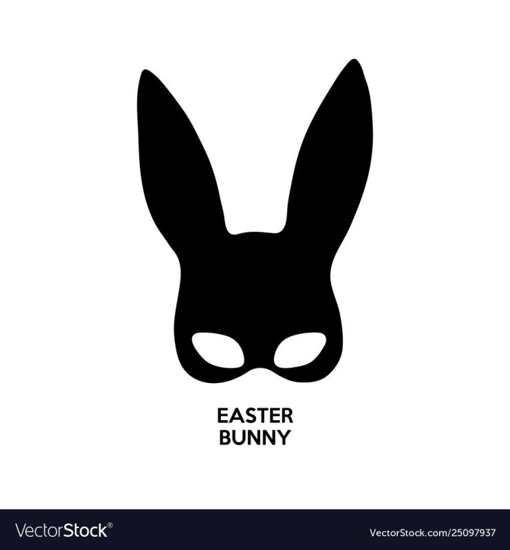 Маска зайца черная