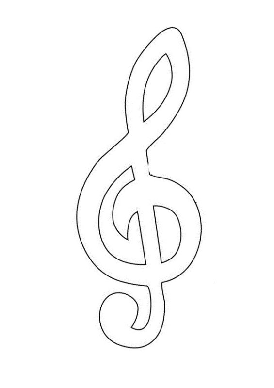 Трафарет музыкальной Ноты