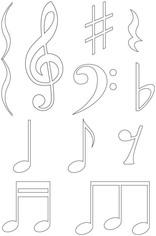 Шаблон нотки