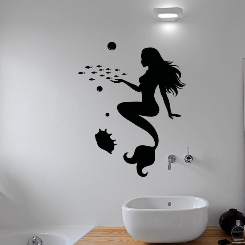 Наклейки для ванной комнаты на стену