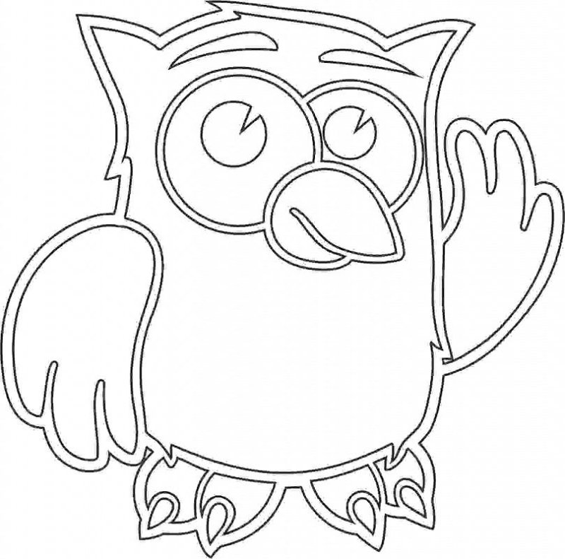 Сова трафарет для вырезания