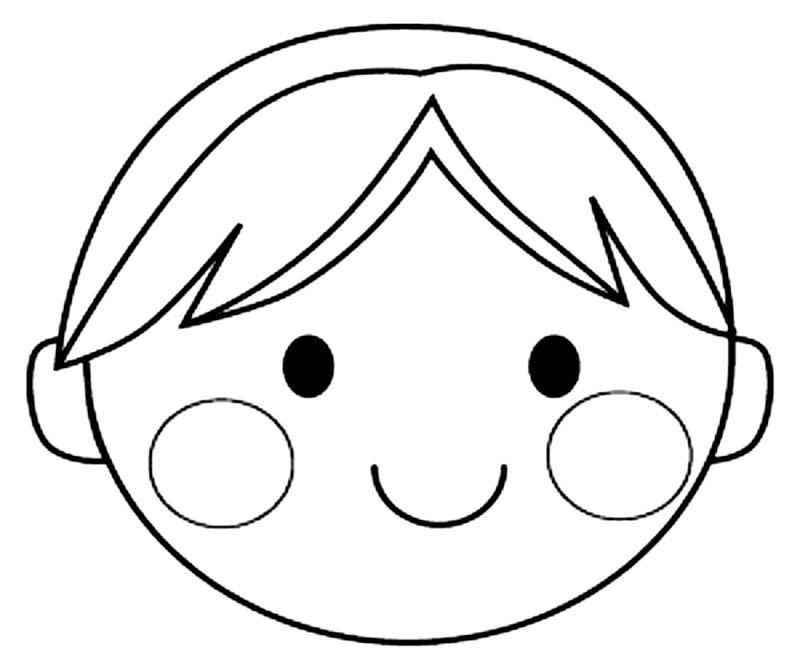 Лицо раскраска для детей