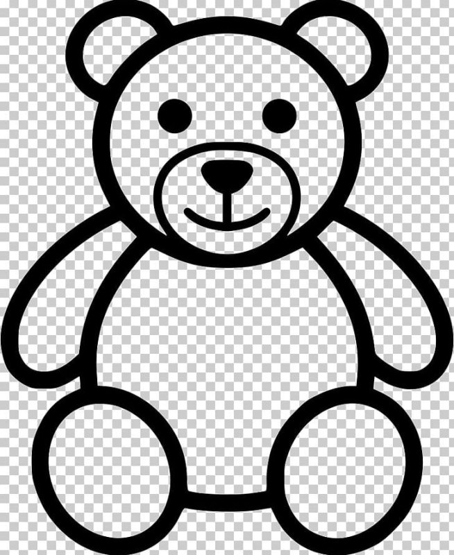 Медведь раскраска для детей