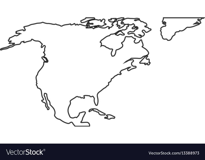 Контур материка Северная Америка