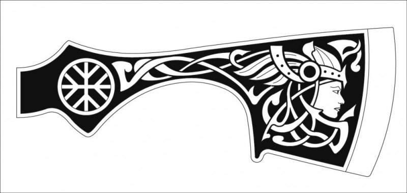 Узоры для травления на топоре трафарет