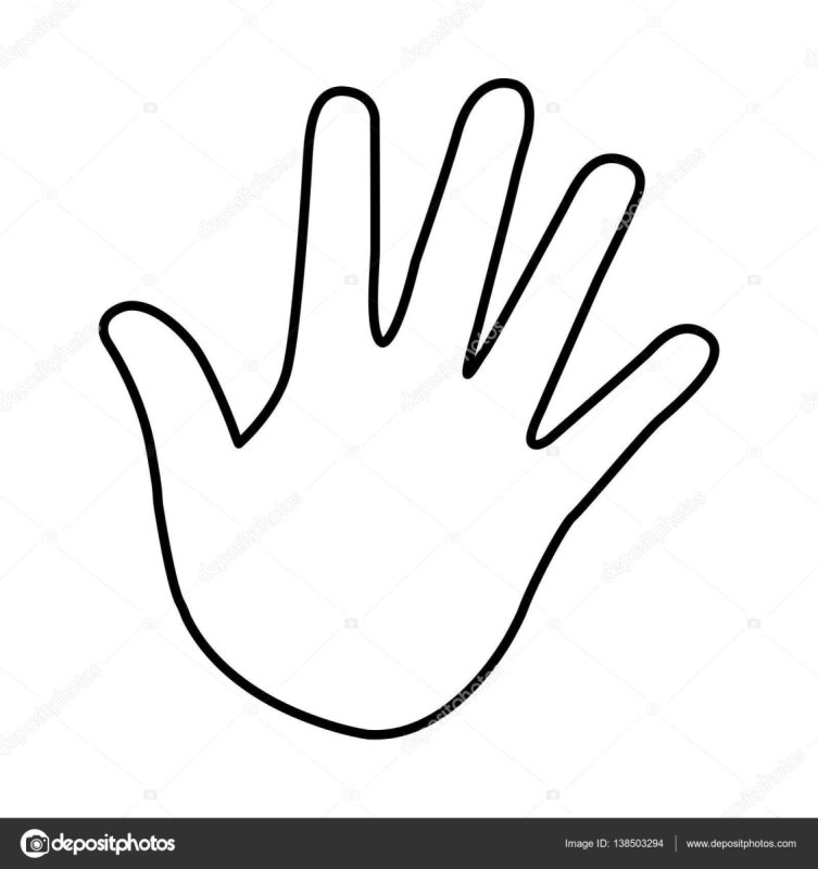 Трафарет ладошки