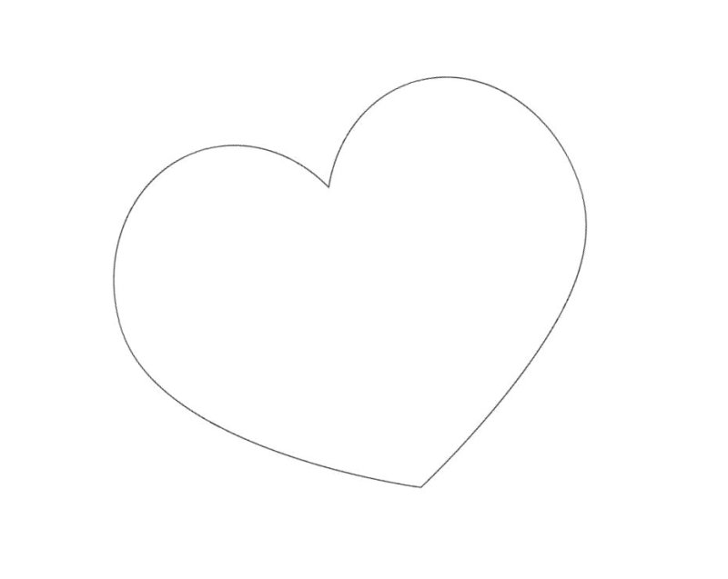 Большое сердце раскраска