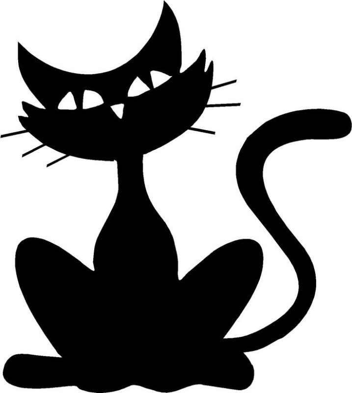 Трафареты кошек для декора