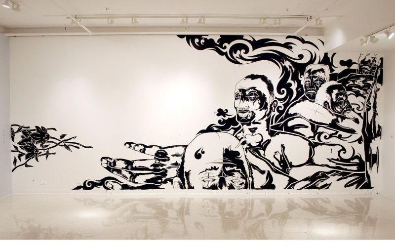 Графика на стене