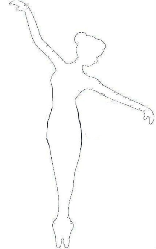 Шаблон балерины для вырезания