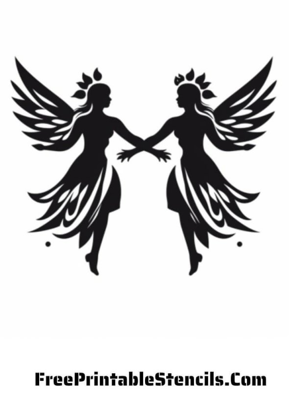 Трафарет "ангелы"