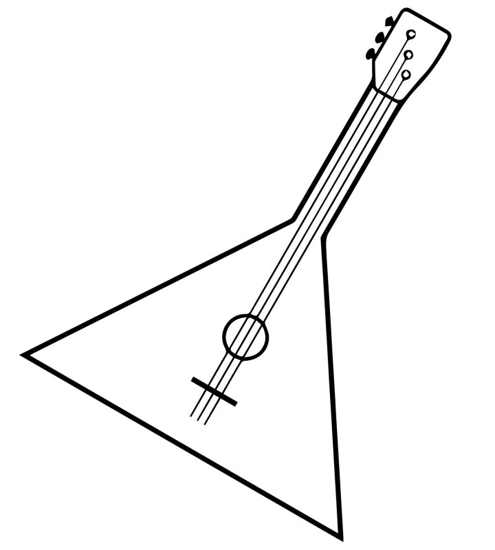 Нарисовать народный инструмент балалайка