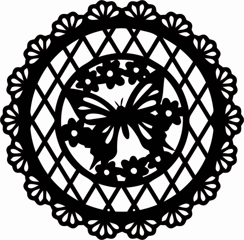 Кружевная салфетка трафарет