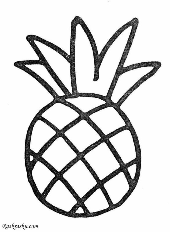 Ананас раскраска